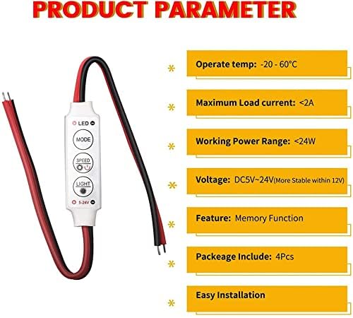 1PCS 3 Keys 12V Dimmer Single LED Strip Light Amplifier Controller - Image 4