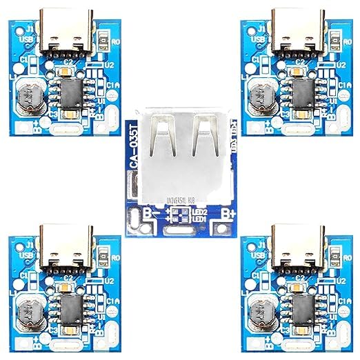 2PIECES 134N3P C-TYPE USB Mini 5V Powerbank Module Lithium Battery Charging Board with Single Battery Indicator for Science Experiments, School Projects, and DIY Electronics - Image 5