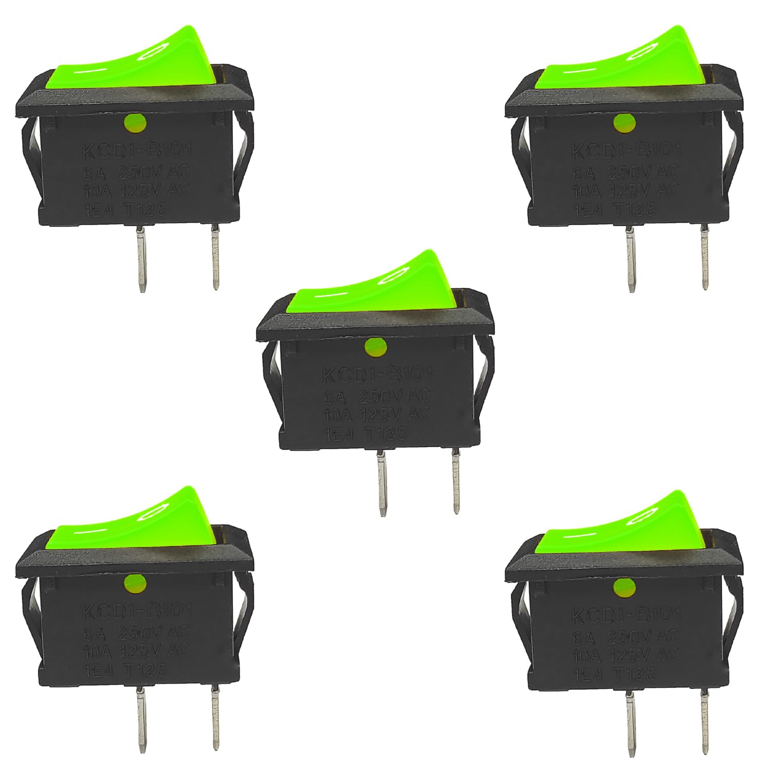 10PCS 2 Pin GREEN SPST On/Off Switch for Electronic Circuits, PCB Projects and Experiments - Image 5