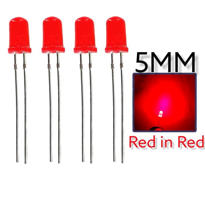 Pack of 1000 5mm LED Light Bulbs RED with Prong Base - UNIVERSAL HUB