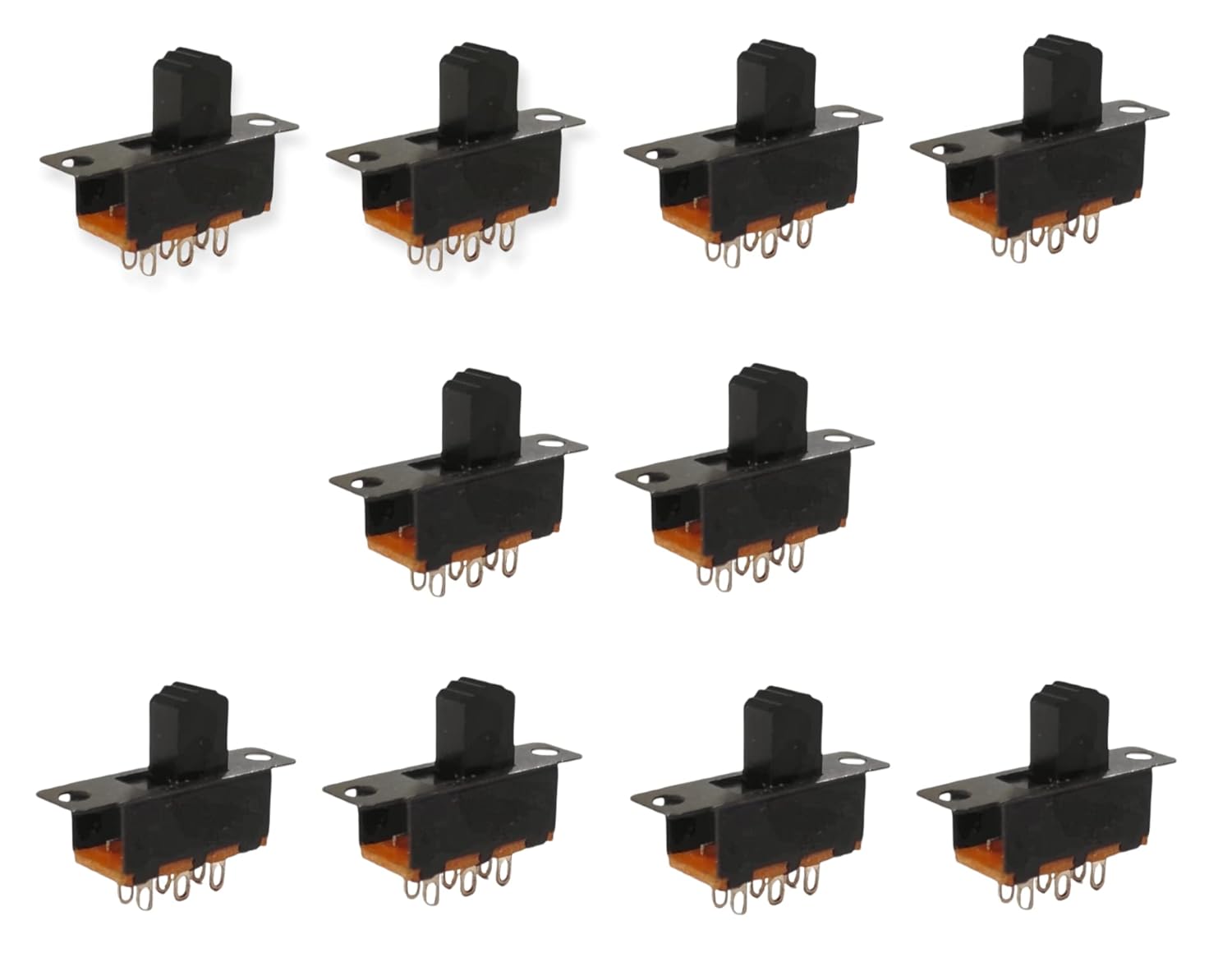 6 PIN SLIDE SWITCH 2 WAY MINI MOUNT ELECTRONIC TRANSVERSE HANDLE 10PCS