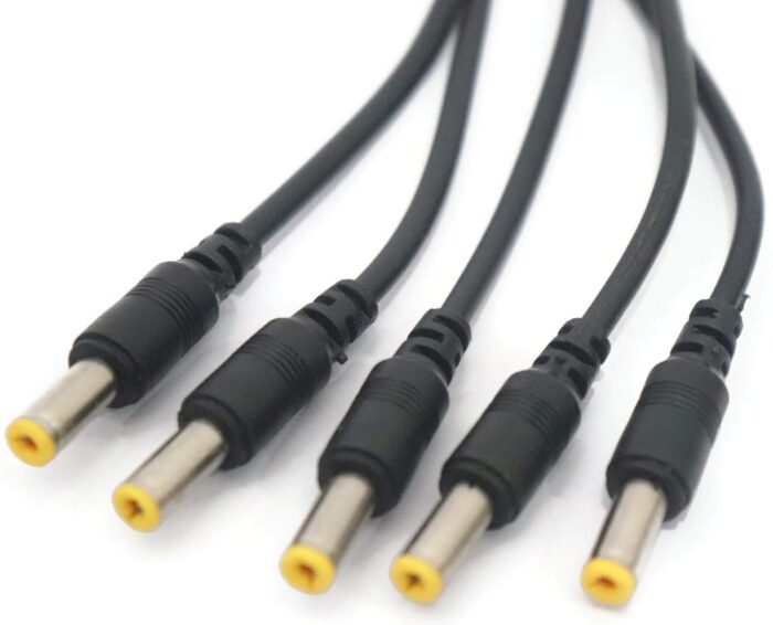 PAIR OF 10 DC Power Cable, Black Male to Female Connector Wire, 5.5mm x ...