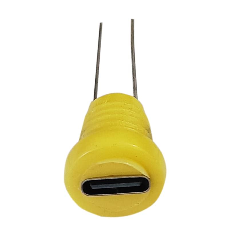 UNIVERSAL HUB {Pack of 10 Pieces) TYPE C Female Panel Mount Socket Connector For PCB, Electronic Circuits, DIY Hobby Kit Multipurpose (Yellow) - Image 2