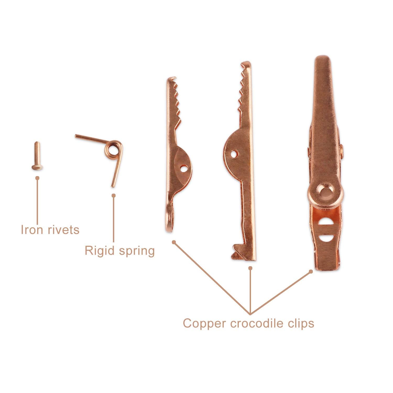 UNIVERSAL HUB 34MM Double Ended Crocodile Clips Cable Alligator Clips Wire Testing 5PAIR - Image 7
