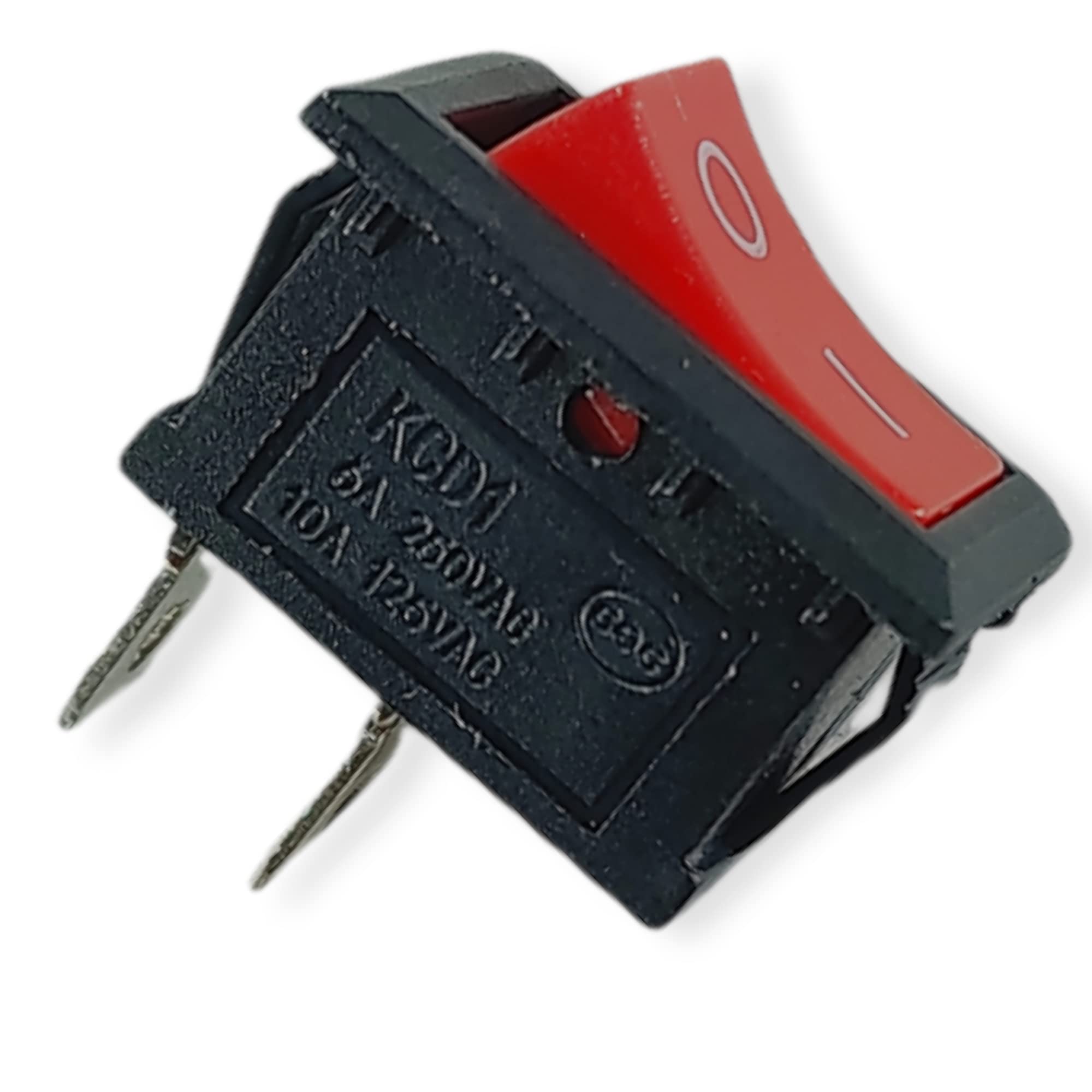 UNIVERSAL HUB? 2 PIN ROCKER SWITCH ON/OFF 240V 6AMP RED COLOR (20) - Image 2