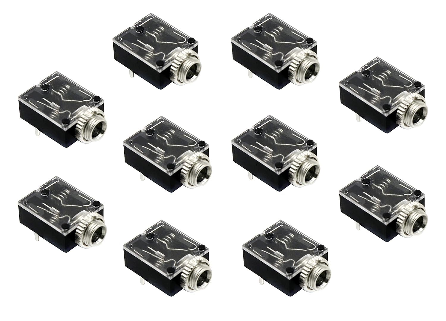 UNIVERSAL HUB 10PIECES 3.5mm Female Stereo Audio Socket Headphone Jack Connector 5 Pin PCB Mount