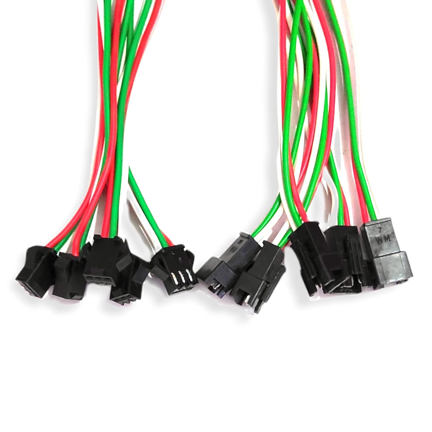 UNIVERSAL HUB 3 Pin Plug Male and Female Connector Adapter with Electrical Cable Wire for LED Light 5 PAIR