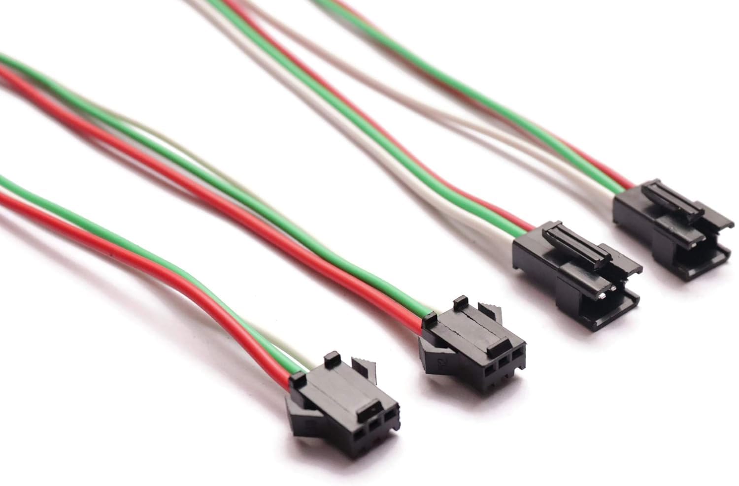 UNIVERSAL HUB 3 Pin Plug Male and Female Connector Adapter with Electrical Cable Wire for LED Light 20 PAIR - Image 2