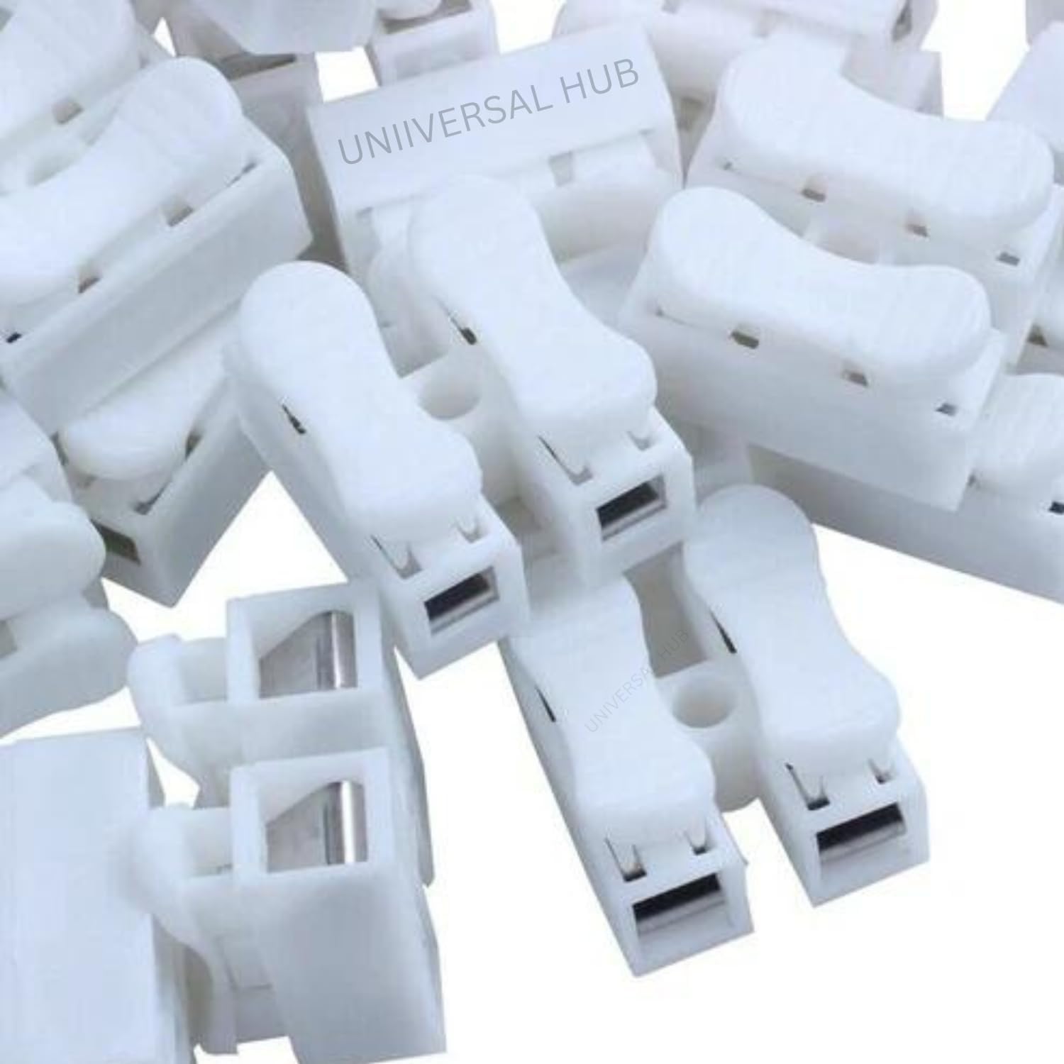UNIVERSAL HUB Pack of 30 2PIN Cable Connector, Clamp Spring Connector Terminal Block FOR Wire LED Strip Light Wire Connecting