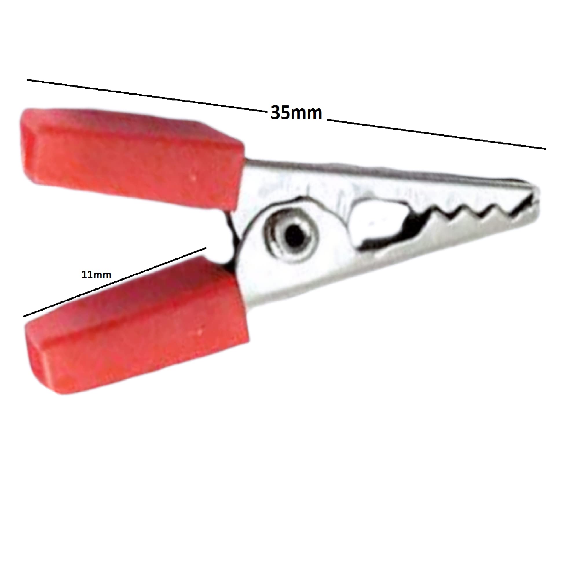 Universal Hub 20 Pair 34mm Crocodile Alligator Clips (Pair - Red & Black) | Insulated Testing Clamps for DIY Robotics & Electronics Projects - Image 3