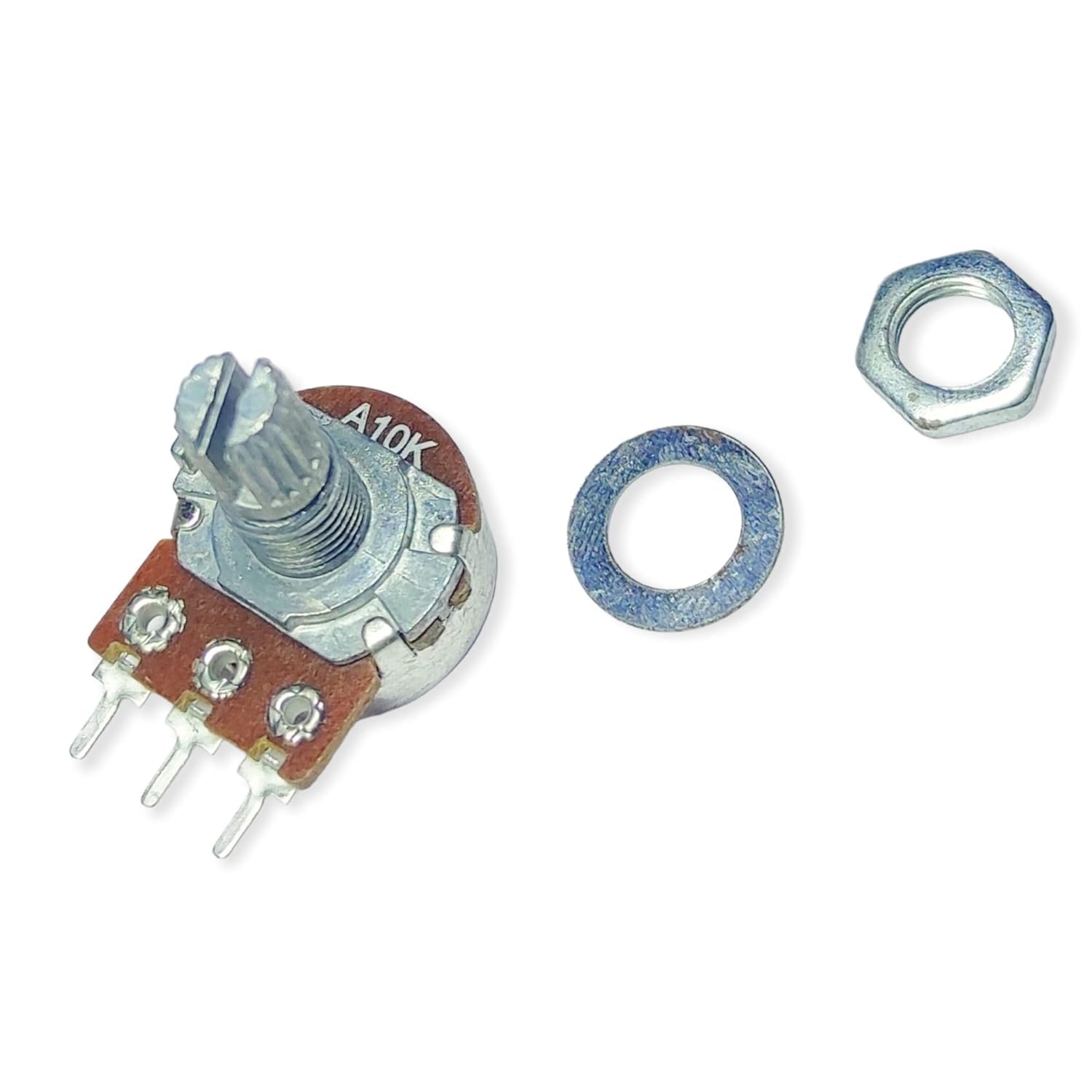 UNIVERSAL HUB 10K ohm 3pin potentiometer, single variable resistor Round Pack of 10 - Image 2