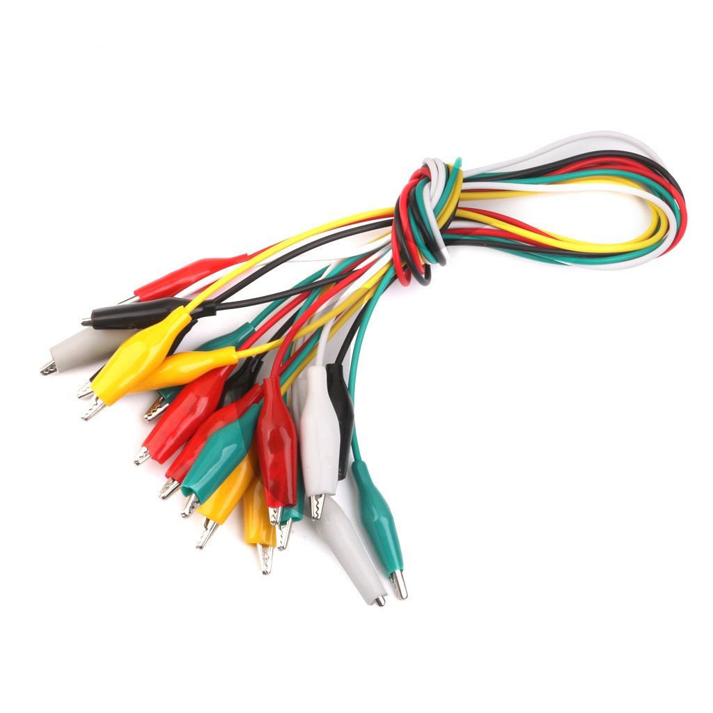 UNIVERSAL HUB 34MM Double Ended Crocodile Clips Cable Alligator Clips Wire Testing 5PAIR