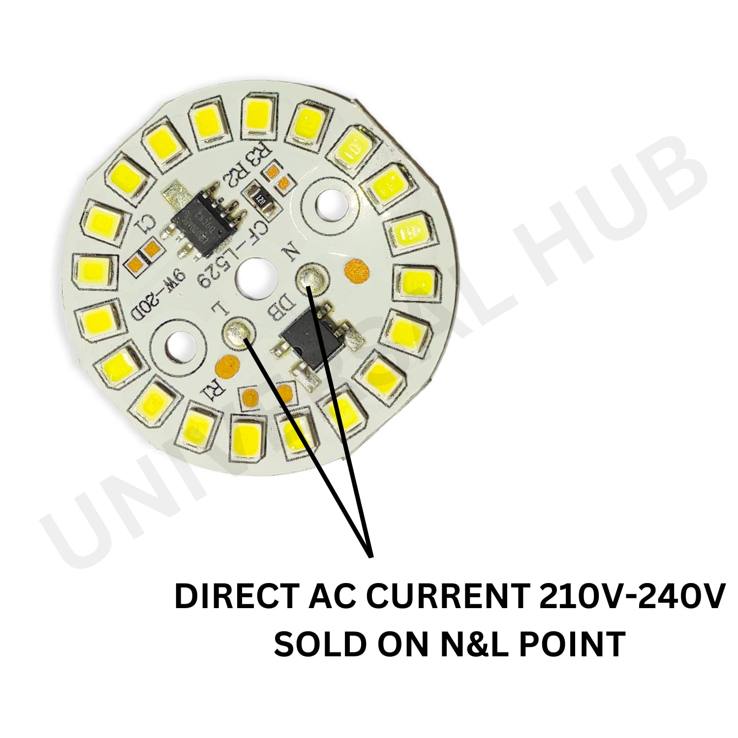 UNIVERSAL HUB 9w DOB Led Light High Brightness Direct On Board (Cool White) - Image 4