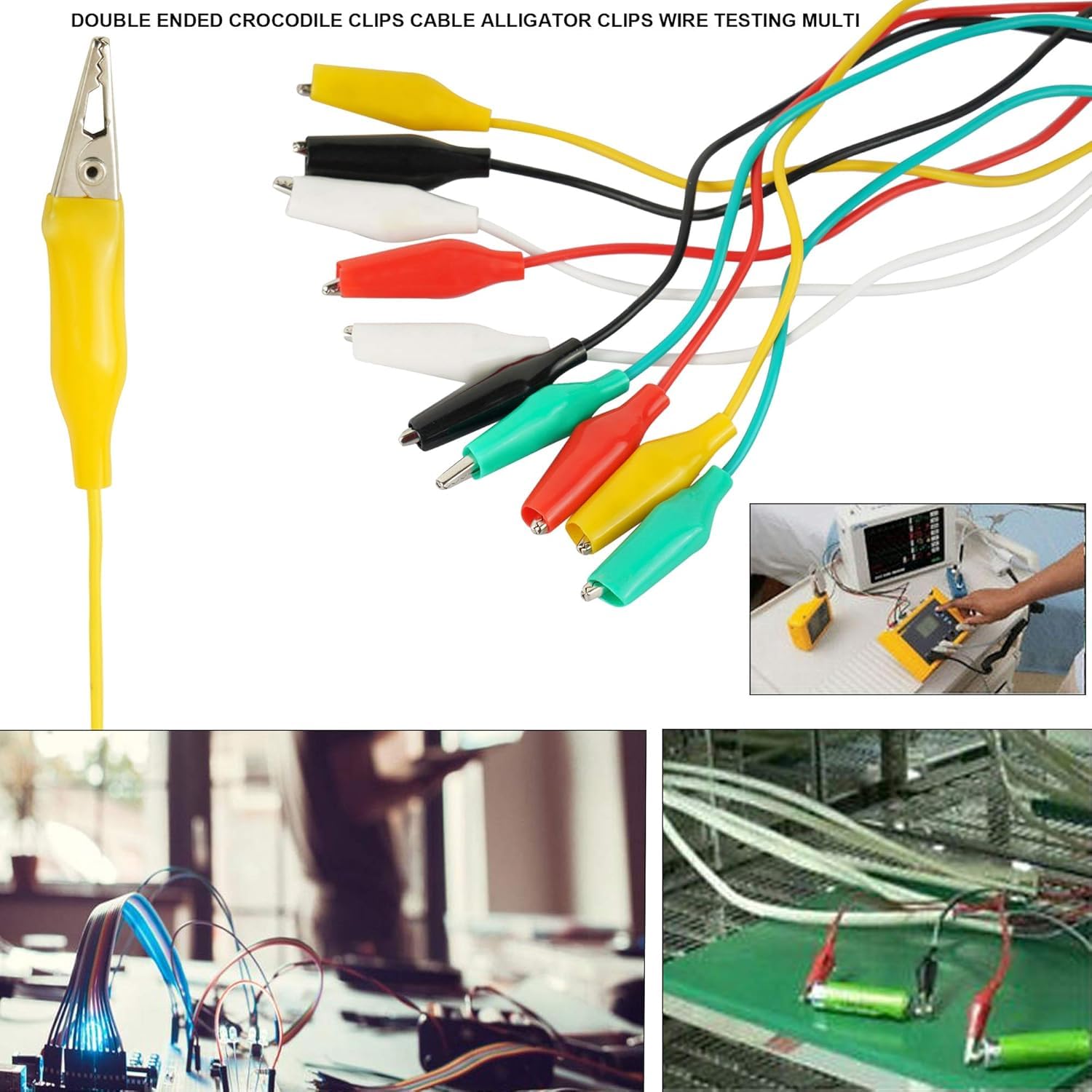 UNIVERSAL HUB 34MM Double Ended Crocodile Clips Cable Alligator Clips Wire Testing 5PAIR - Image 8
