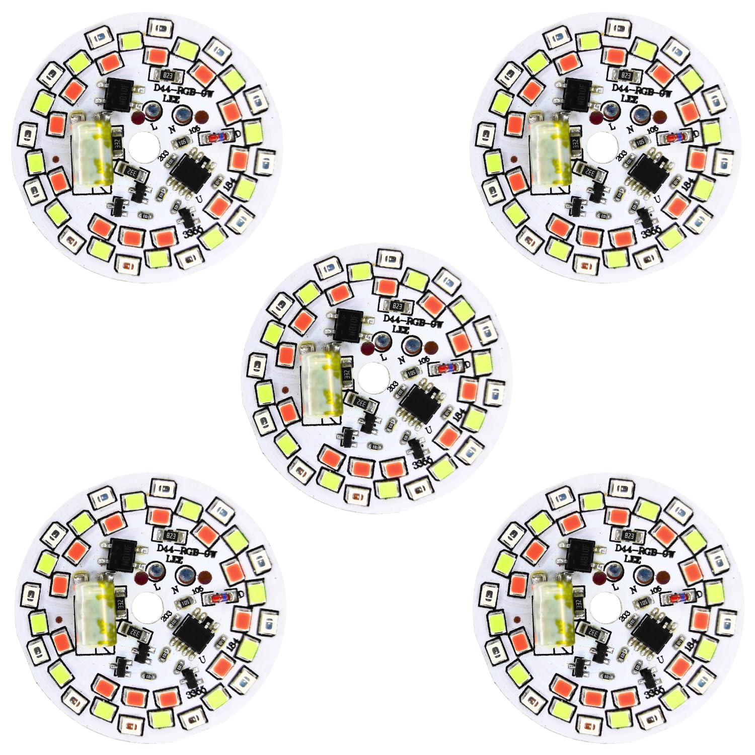 UNIVERSAL HUB 9W Multicolor Dob 5Pcs Direct On Board Led Light For Bedroom,Kitchen,Bathroom.