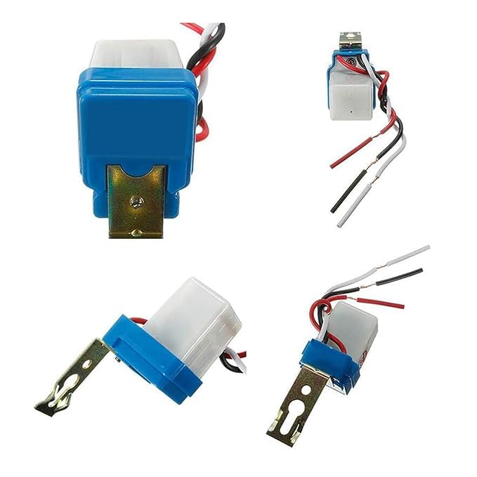 Universal Hub 3Pcs Photocell Light Sensor Switch, AC DC 220V 10A Auto On Off Day/Night Photoswitch, with Mounting Bracket - Image 2