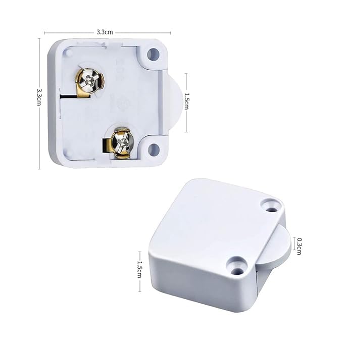Universal Hub Automatic Wardrobe & Cabinet Door Switch ? Push-On/Off Lighting Control for Closet & Furniture Lamps White 1Pcs - Image 3