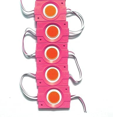 UNIVERSAL HUB Ultimate 12V LED Hobbyist Kit, 2.4W Coin and 2W Capsule Modules, Multicolour, for School Science Projects, Robotics and DIY Electronics (5, Pink, Coin LED)