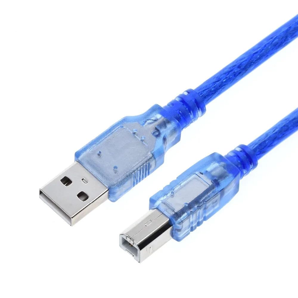 UNIVERSAL HUB USB Cable A- B for Uno and mega for Personal Computer, Printer, Server, Scanner 30cm (Blue) - Image 3