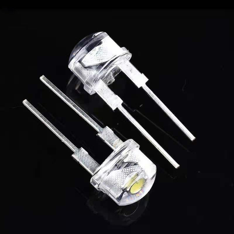 UNIVERSAL HUB 8mm Transparent RGB 3W (Red, Green, Blue) LED Light Emitter Components Diode Pack of 20