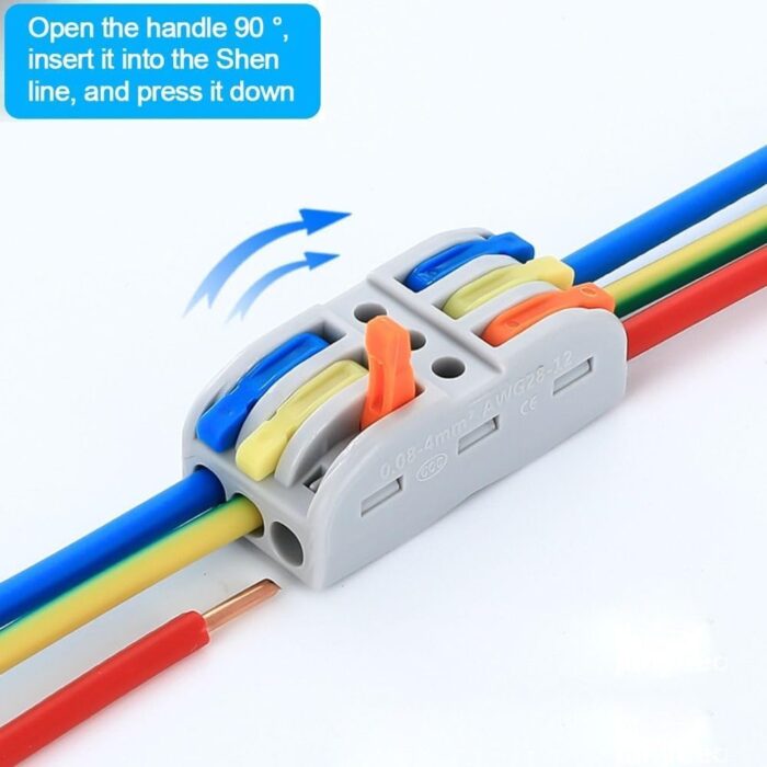 Module Hub Connector Universal Hub 5 Pieces 3 In 3 Out Compact Wire Connectors with Lever ...