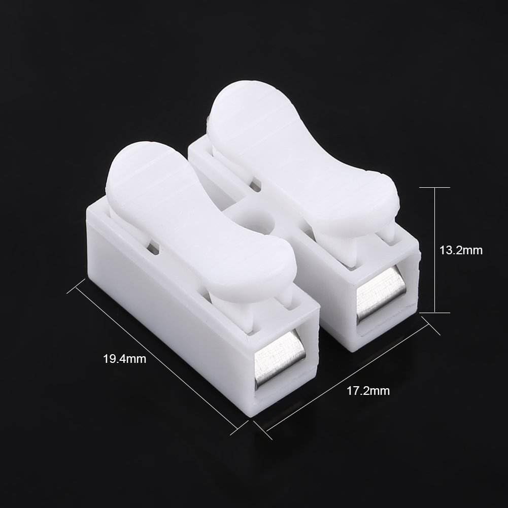 Universal Hub 100 Pcs Cable Connector Clamp Spring Connector Terminal Block FOR Wire LED Strip Light Wire Connecting - Image 2