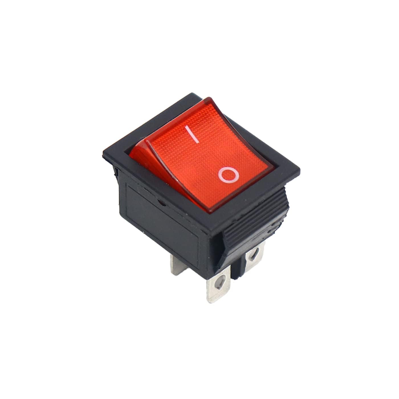 Universal Hub KCD4 16a 250v Ac Red Color 4 Pin DPDT Heavy Duty Plastic Rocker Switch Pack of 10 - Image 2