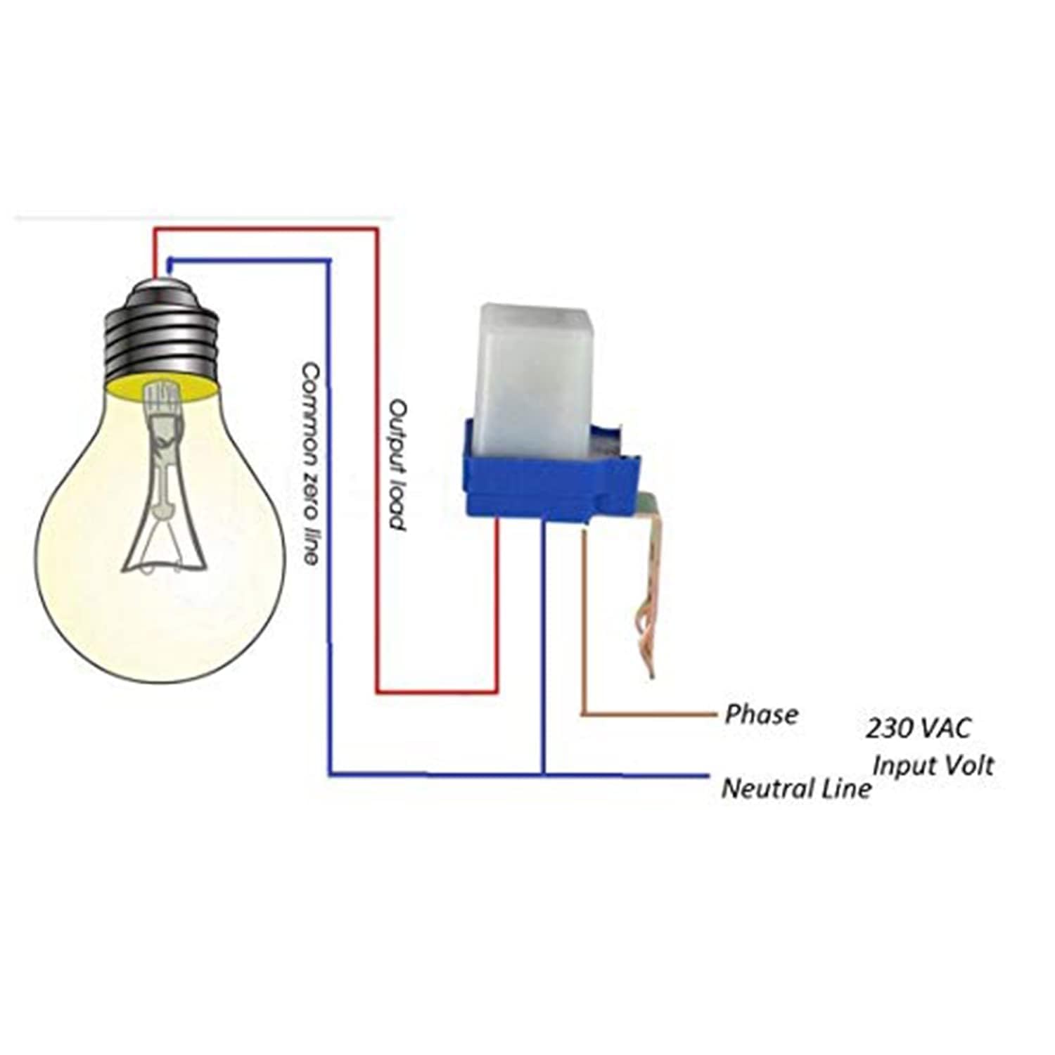 Universal Hub 2 Photocell Light Sensor Switch, AC DC 220V 10A Auto On Off Day/Night Photoswitch, with Mounting Bracket - Image 2