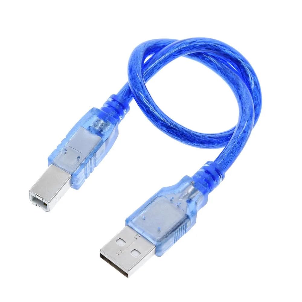 UNIVERSAL HUB USB Cable A- B for Uno and mega for Personal Computer, Printer, Server, Scanner 30cm (Blue)