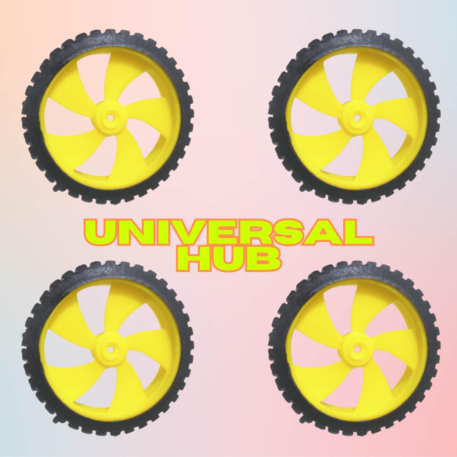 Universal Hub 4512 WHEEL (4Pcs) Plastic Toy Car Tire Wheel for Smart RC Car Robot Tyres Model Parts - Image 2