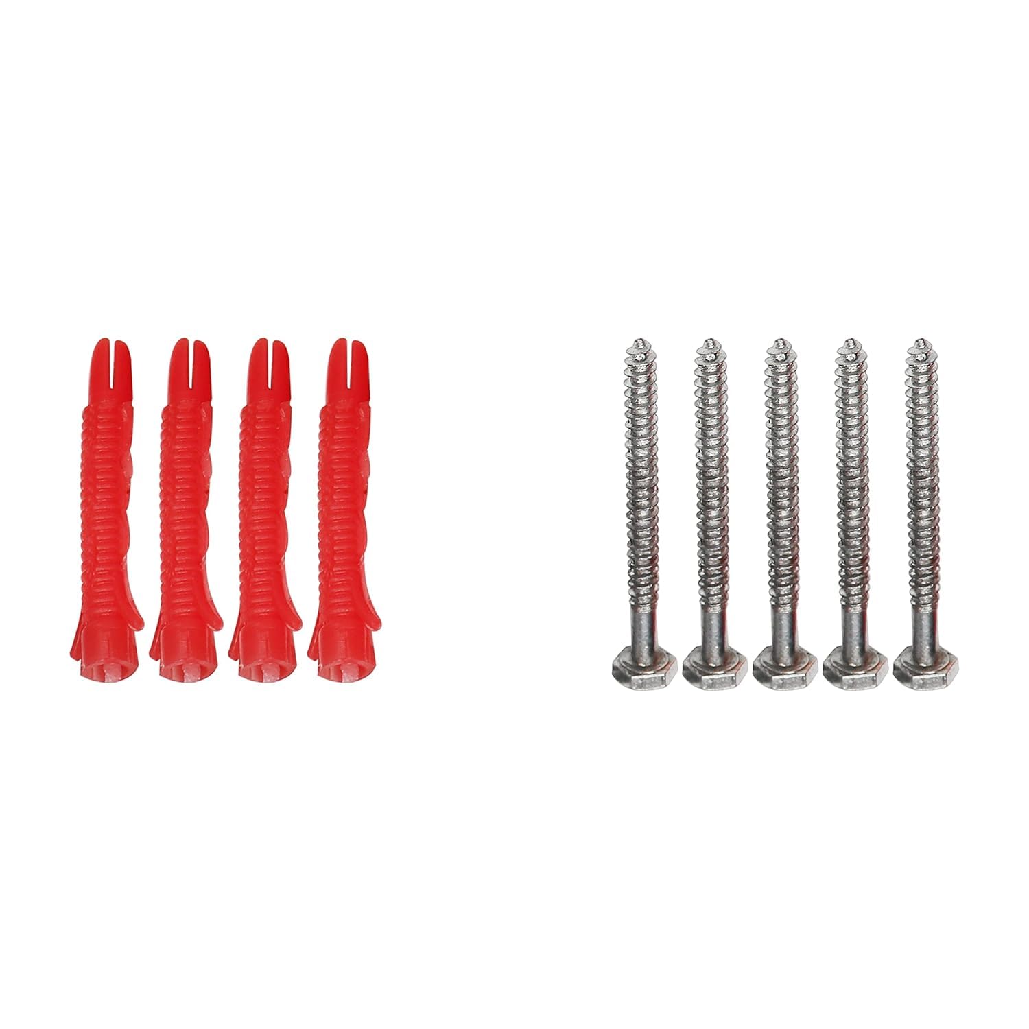 Universal Hub 20 Pair Drywall Anchor and Screw Kit Ribbed Anchors for Household Wall and Self-Tapping Screws Wall Hanging and Mounting in Home & Office - Image 2