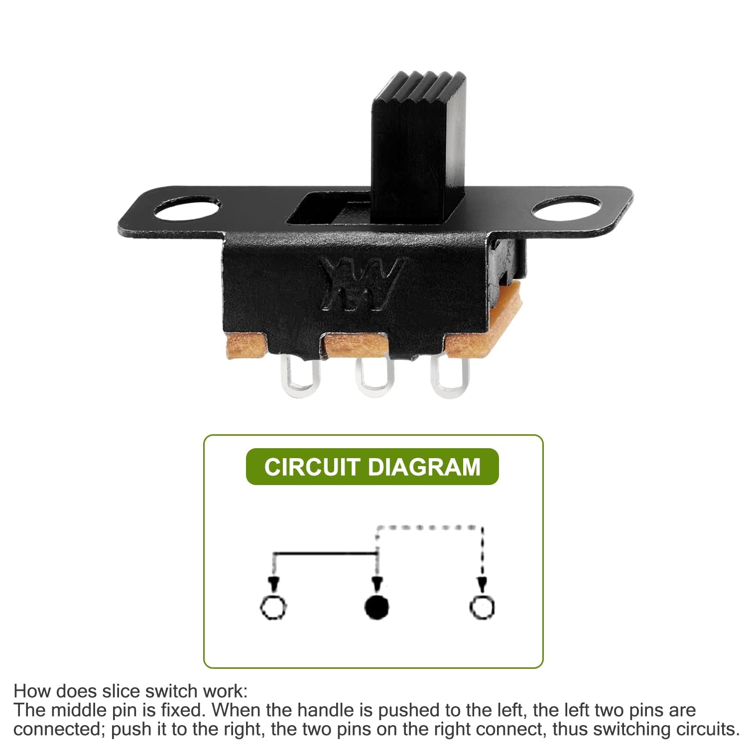 Universal Hub 3 Pin On/On/Off Self Lock Tactile Switch, 1A 30V (100, RED) - Image 4