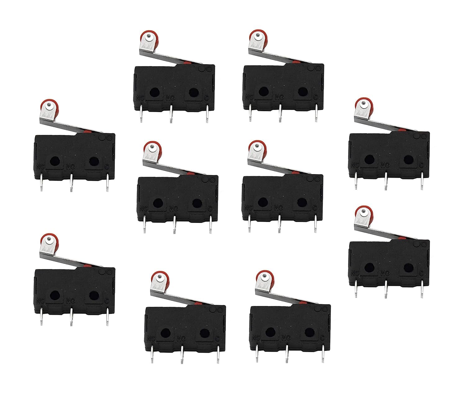 Universal Hub Pack of 12 Micro Switch Mechanical End Stop For Reprap 3D Printer/CNC/DIY Project