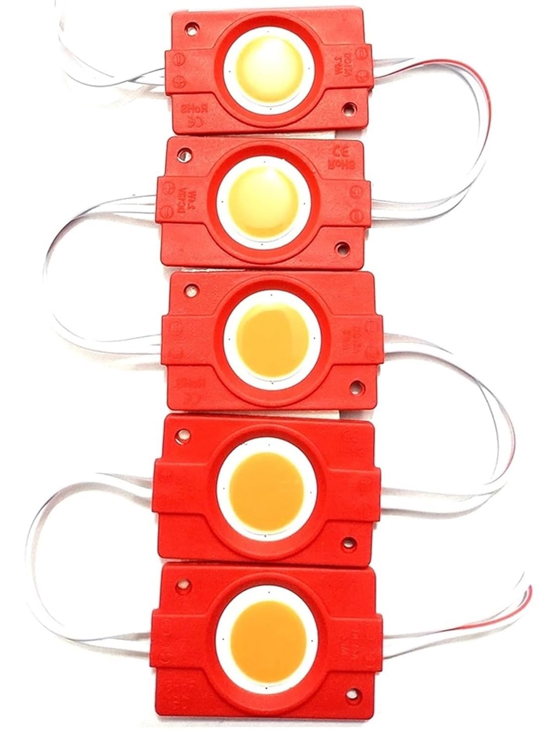 UNIVERSAL HUB Ultimate 12V LED Hobbyist Kit, 2.4W Coin and 2W Capsule Modules, Multicolour, for School Science Projects, Robotics and DIY Electronics (5, RED, Coin LED)