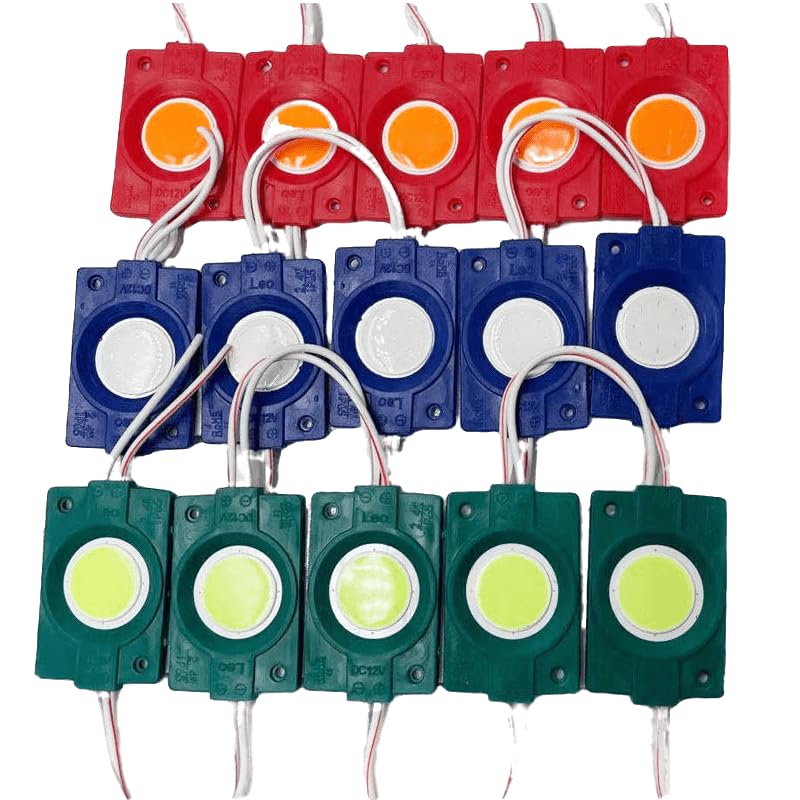 UNIVERSAL HUB Ultimate 12V LED Hobbyist Kit, 2.4W Coin and 2W Capsule Modules, Multicolour, for School Science Projects, Robotics and DIY Electronics (2, RGB, Coin LED)