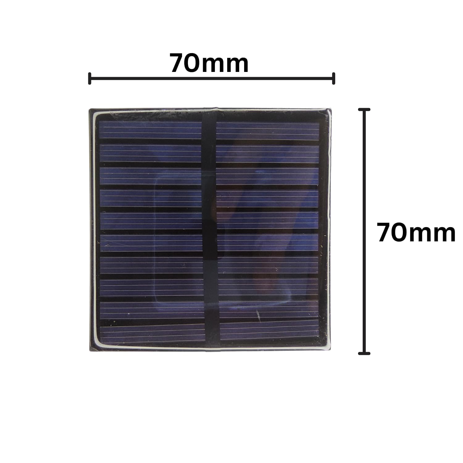 UNIVERSAL HUB Square Shape Mini Solar Panel 6V-100 mAh (70 x 70 x 03 mm) Mini Solar for DIY - Image 2