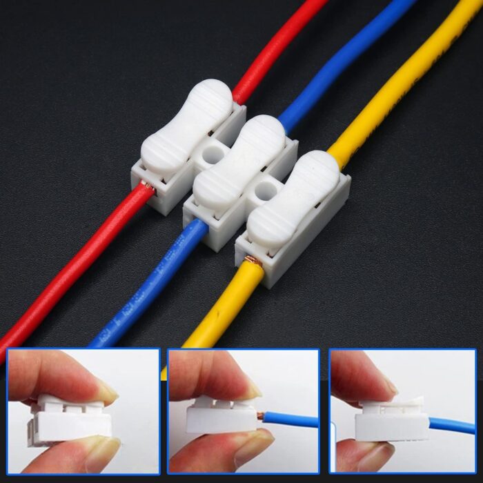 Spring Wire Connector Types Universal Hub Spring Wire Connector 3 Way Quick Wiring Cable Connector ...