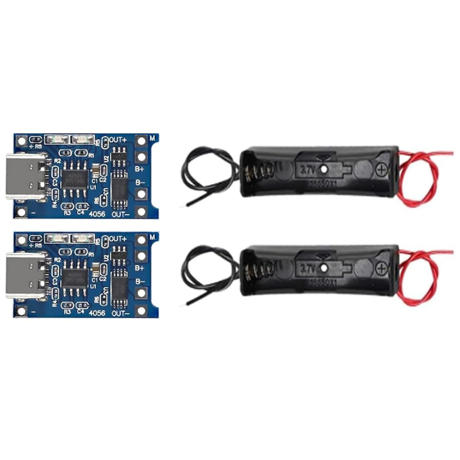 Universal Hub 2 Pair TP-4056 + Sinlge Holder Combo of Holder & Charging Module