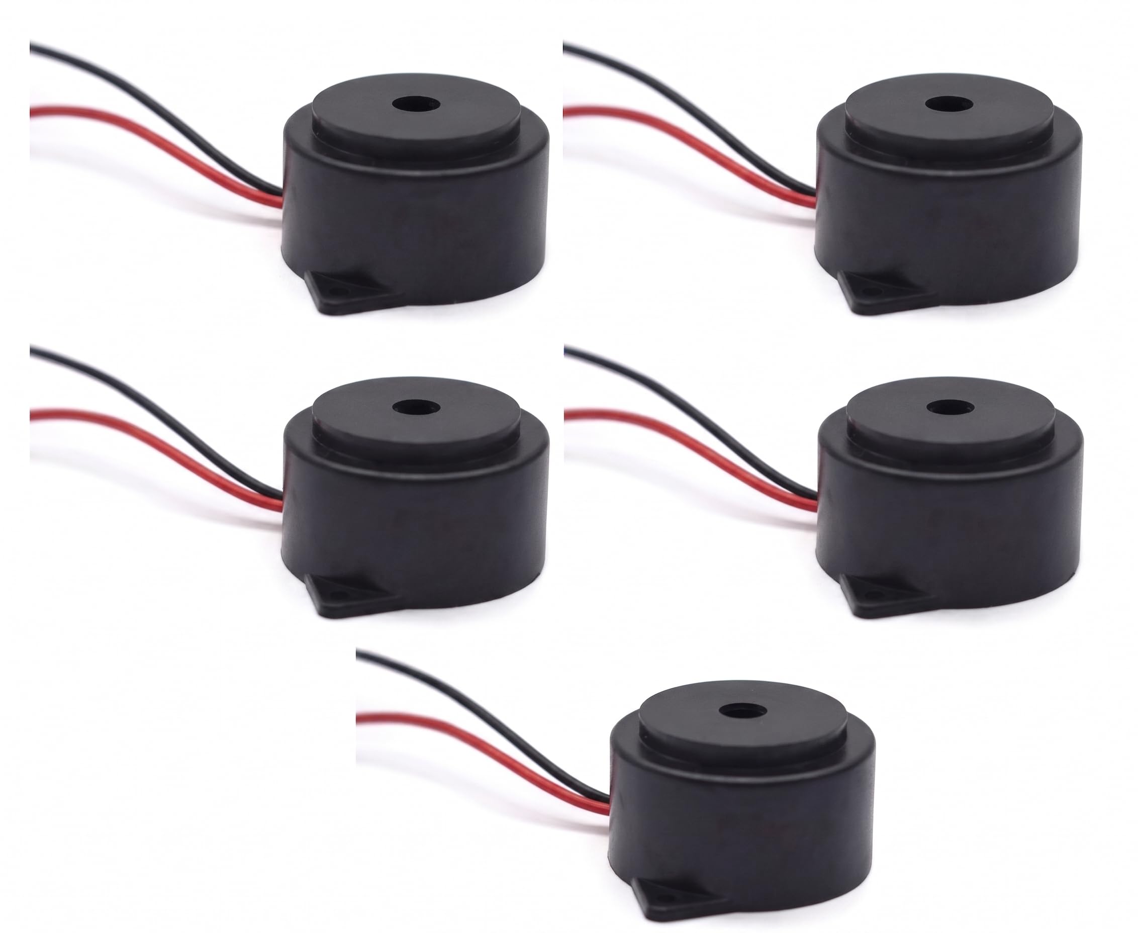 Universal Hub 5PIECES Big Buzzer 3-12 Volt DC with Wire Small Enclosed 95DB for Alarm Project