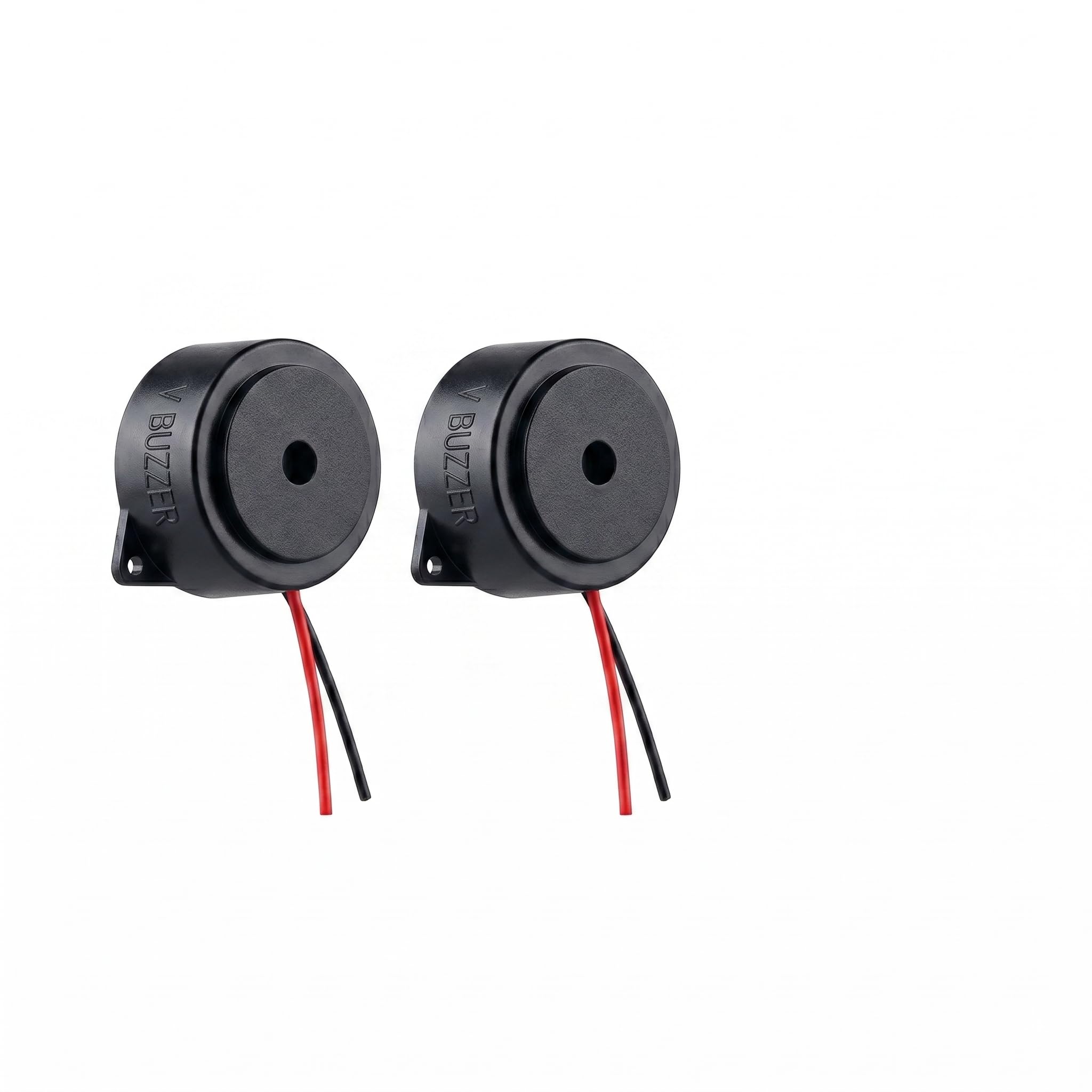 Universal Hub Pack of 2 12V Buzzer Alarm - 95dB High Decibel DC Piezo Sounder Beeper