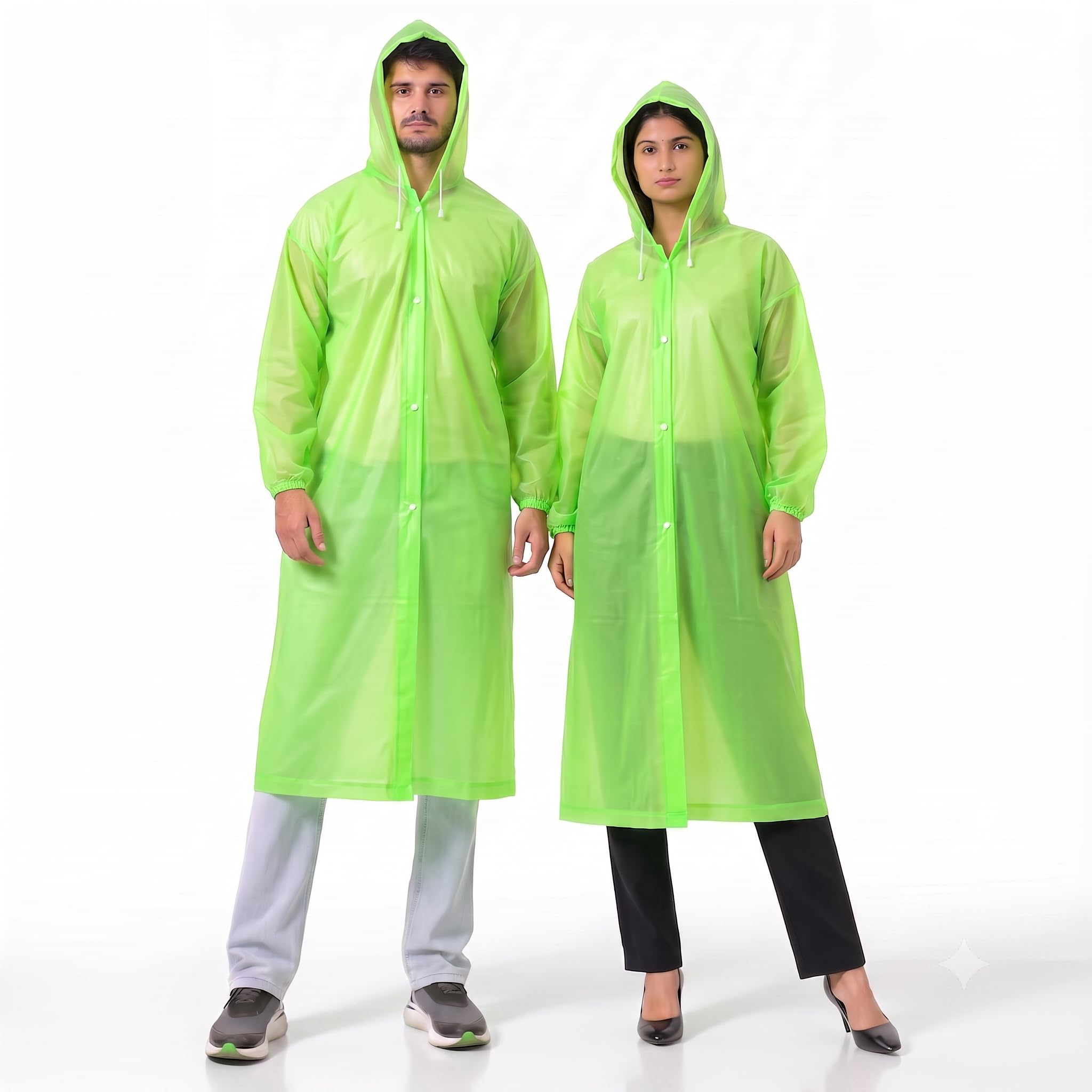 UNIVERSAL HUB EVA Poncho Raincoat for Men & Women (NEON)