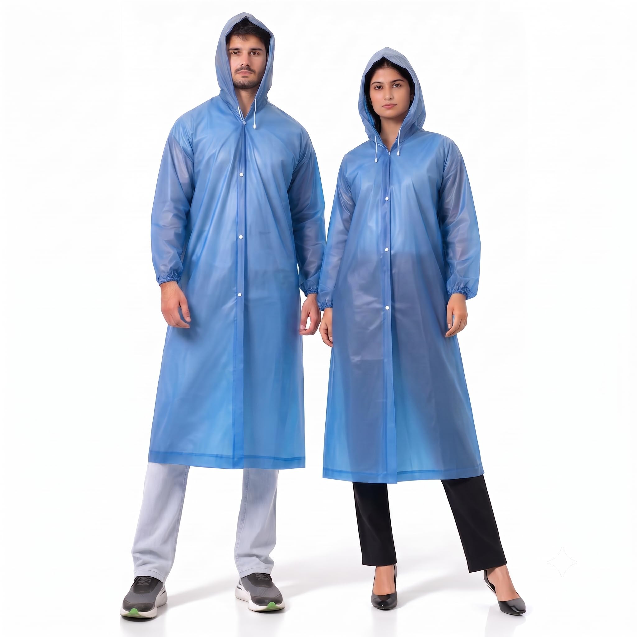 UNIVERSAL HUB EVA Poncho Raincoat for Men & Women (BLUE)