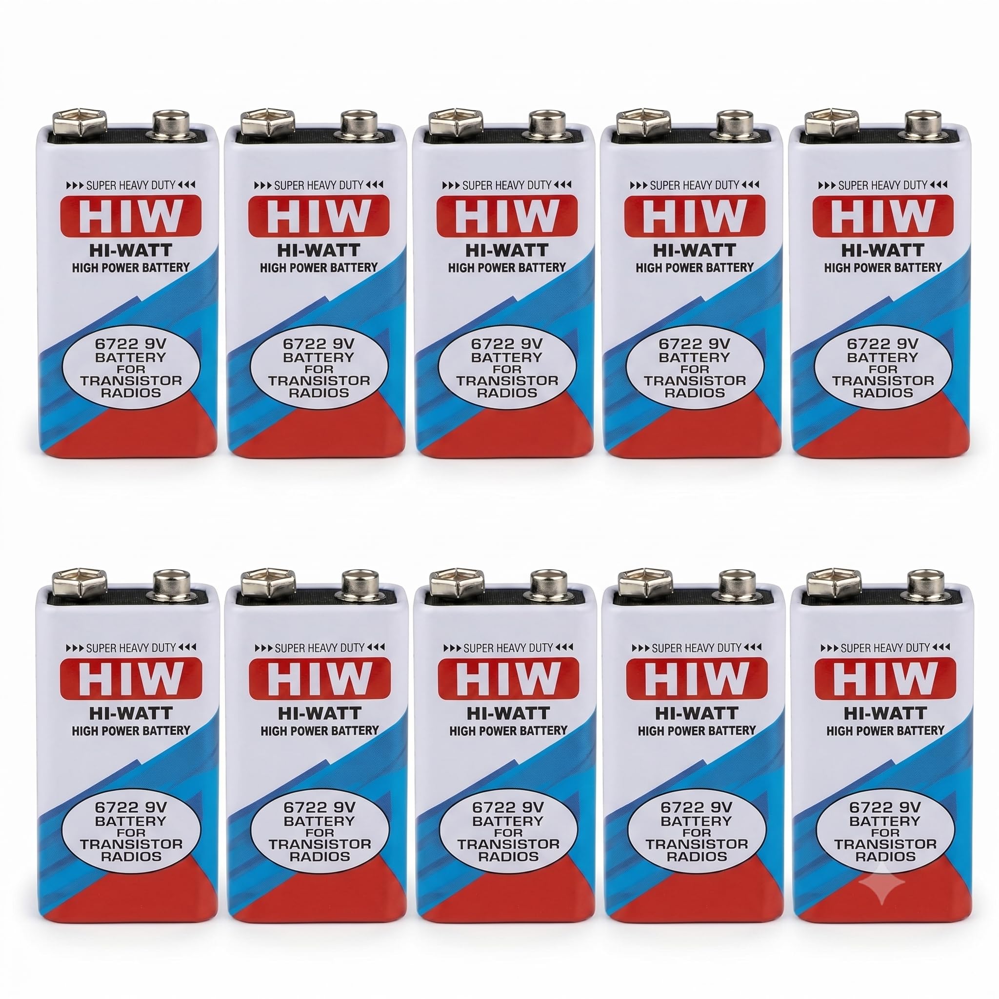 UNIVERSAL HUB 10PCS COMBO OF 9V BATTERY, BATTERY HOLDER, CLIP, (9V BATTERY)