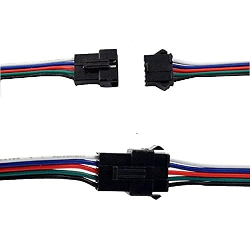 UNIVERSAL HUB 4 Pin JST SM Locking Type Connector Cable - 5 Sets (10 Pcs) Male and Female Plug with 4-Wire 115mm Cable, 2.54mm Pitch, 22 AWG for Ardino, Sensors & LED Lighting - Image 7