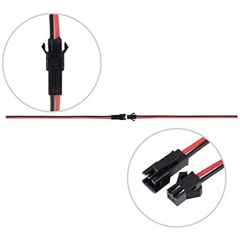UNIVERSAL HUB 20Pair 22 AWG JST SM 2 Pin Plug Male and Female Connector Adapter with 115 mm Electrical Cable Wire for LED Light - Image 7