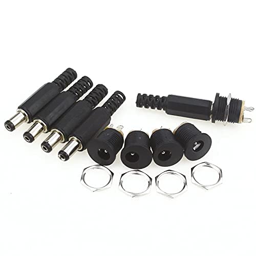 Universal Hub 5 Pairs Solderless 5.5 x 2.1mm DC Power Jack & Plug Set, Screw Terminal Panel Mount Connector for 12V CCTV & DIY Electronics - Image 8