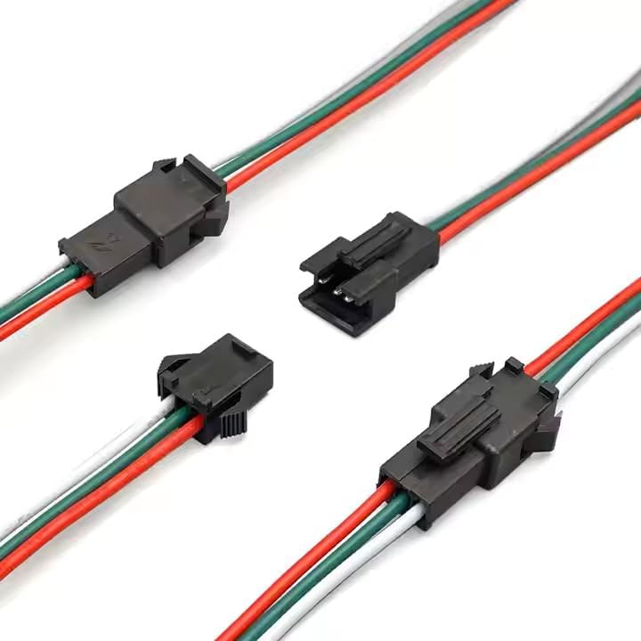 Universal Hub 10 PAIRS JST SM 3 Pin Plug Male and Female Connector Adapter with Electrical Cable Wire for LED Light - Image 2