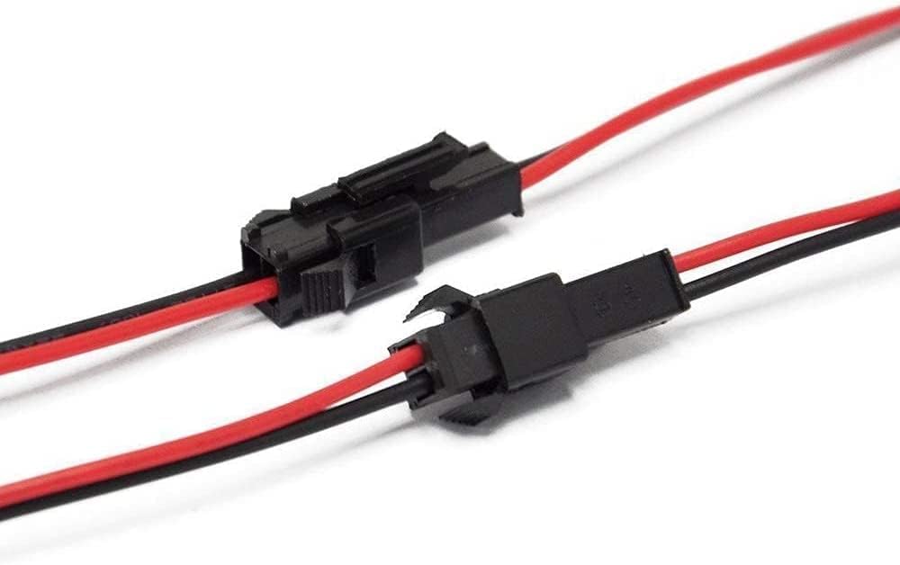 Universal Hub 5 PAIRS 22 AWG JST SM 2 Pin Plug Male and Female Connector Adapter Electrical Cable Wire for LED Light - Image 5