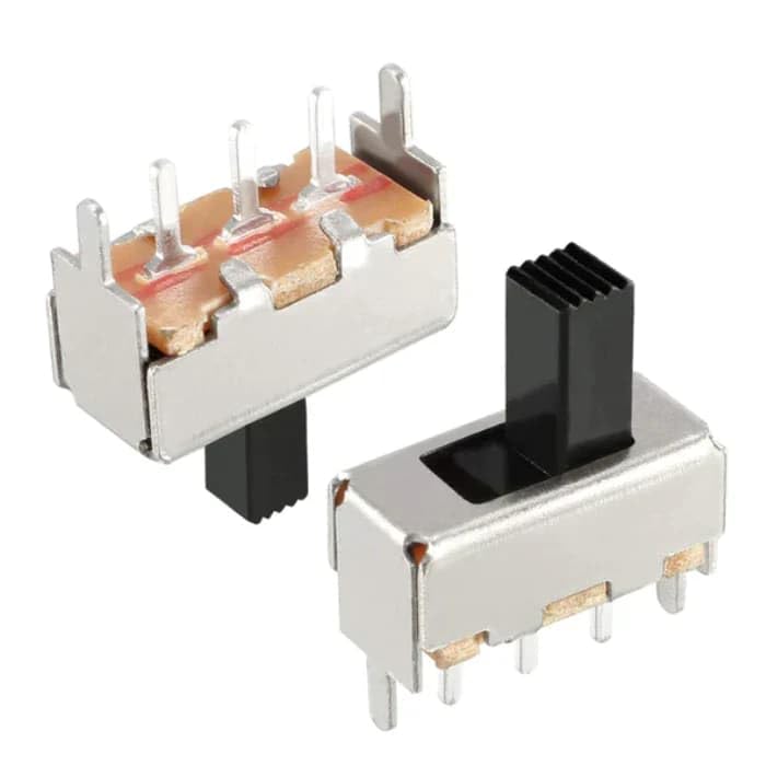 Universal Hub 5PCS Slide Switch 3 Pin 2 Way SPDT SS12D00G3, for DIY Electronics, Robotics & Science Projects
