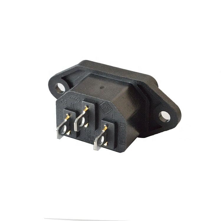 UNIVERSAL HUB PACK OF 10 AC 250V 10A IEC 320 C14 Panel Mount Plug Adapter Power Connector Socket Black Screw Mount 3 Pins - Image 4